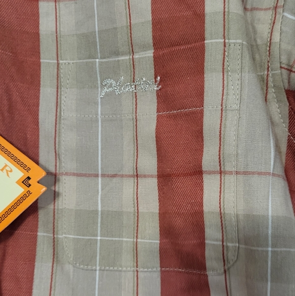 Platini Cougar NWT Boys Red Plaid Short Sleeve Button Up Shirt Size 5 - Picture 4 of 6